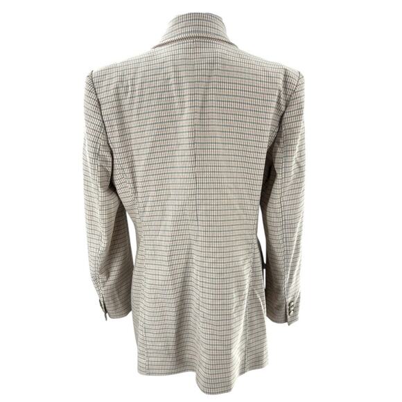 Zara double breasted blazer sz XL white pink blue - Picture 4 of 10